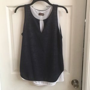 Blue with white lining tank top - US Size medium